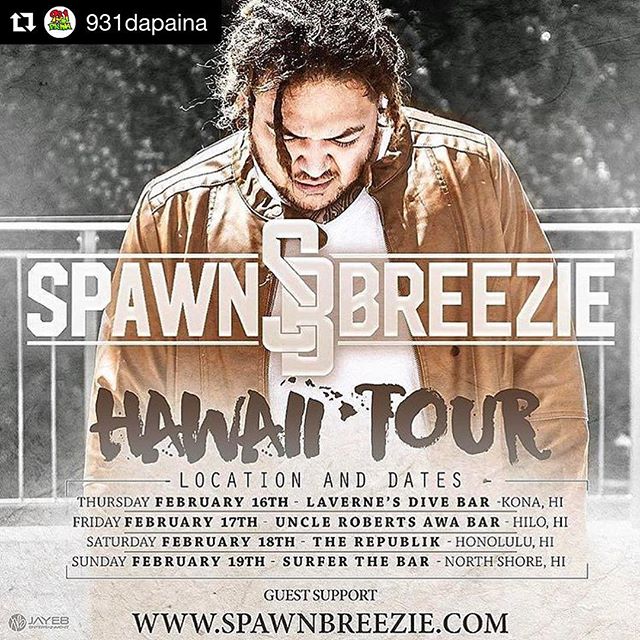 #Repost @931dapaina @spawnbreezie live at The Republik on Feb.18th! Win tickets with @phatjoe931 ---------------------TICKETS available at TMREVENTS.COM 18+ // Doors Open at 9pm #808tonight - from Instagram
